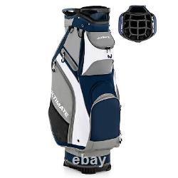 10.5 Golf Cart Bag with14 Way Full-Length Individual Dividers&7 Zippered Pockets