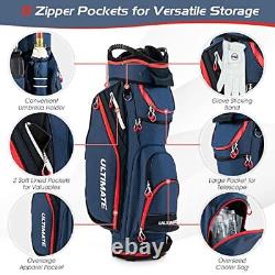 11 Golf Cart Bag, Lightweight Golf Cart Bag with 14 Way Dividers Top Organiz