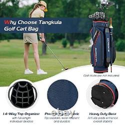11 Golf Cart Bag, Lightweight Golf Cart Bag with 14 Way Dividers Top Organiz