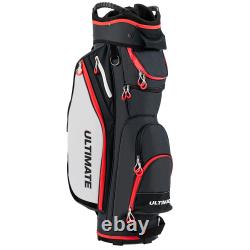 11'' Golf Cart Bag with8 Zippered Pockets & 14 Way Top Dividers Rain Hood