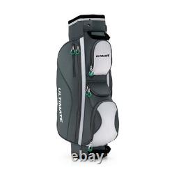 14 Dividers Golf Cart Bag with 7 Zippered Pocket Color Gray
