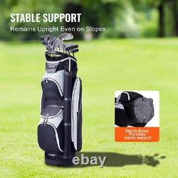 14-Way Golf Cart Bag 36 withDust Cover & Straps Multiple Pockets Premium Nylon