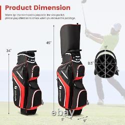 14 Way Golf Cart Bag Lightweight Golf Club Cart Bag with 9 Pockets