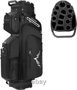 14-Way Golf Cart Bag, Premium Full Length Golf Bag withMagnetic Leather Pocket