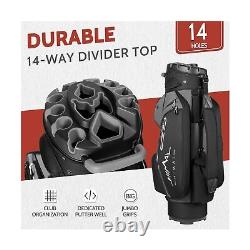 14-Way Golf Cart Bag Pro with Full Length Divider Top, Golf Bag for Men with