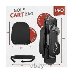 14-Way Golf Cart Bag Pro with Full Length Divider Top, Golf Bag for Men with