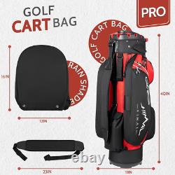 14-Way Golf Cart Bag Pro with Full Length Divider Top, Golf Bag for Men with Han