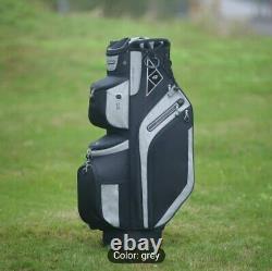 14-Way Golf Cart Bag With Cooler & Shoe Pocket, Rain Hood & Putter Well