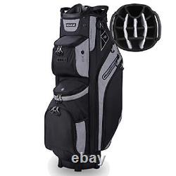 14 Way Golf Cart Bag for Push Bag Classy Design Full Length with Cooler, Black