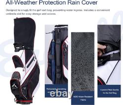 14-Way Golf Cart Bag with Organizer Divider & Rain Cover