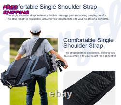 14 Way Golf Cart Bag with Organizer Divider & Rain Cover Black Foggy Blue NEW US