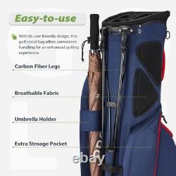14-Way Golf Stand Bag, Golf Bag with Stand, Lightweight Durable Club Bag