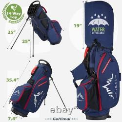 14-Way Golf Stand Bag, Golf Bag with Stand, Lightweight Durable Club Bag