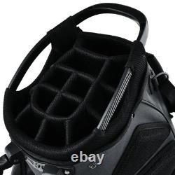 14-Way Golf Stand Bag with Padded Straps, Full-Length Dividers & Rain Cover Grey