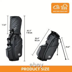 14-Way Golf Stand Bag with Padded Straps, Full-Length Dividers & Rain Cover Grey