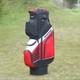 14-way Premium T-lock Golf Cart Bag With Handles & Rain Hood (red/black/white)