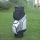 14-way Premium T-lock Golf Cart Bag With Handles & Rain Hood (white/black)