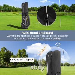 15-Way Golf Cart Bag Golf Club Organizer with 7 Zippered Pockets & Cooler Bag