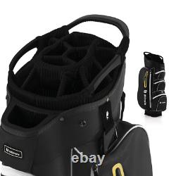 15-Way Golf Cart Bag Golf Club Organizer with 7 Zippered Pockets & Cooler Bag