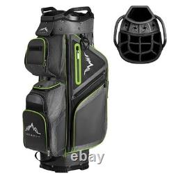 15-Way Golf Cart Bag, Premium Anti-Shake Divider Top Golf Bag with Lead Gray