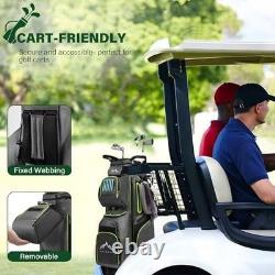 15-Way Golf Cart Bag, Premium Anti-Shake Divider Top Golf Bag with Lead Gray