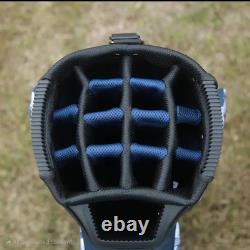 15-Way Golf Cart Bag With Cooler & Shoe Pocket, Rain Hood & Putter Well (Blue)