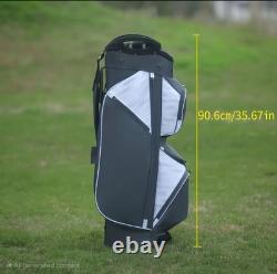 15-Way Golf Cart Bag With Cooler & Shoe Pocket, Rain Hood & Putter Well (Gray) 15-Way Golf Cart Bag With Cooler & Shoe Pocket, Rain Hood & Putter Well (Gray)