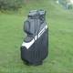 15-way Premium T-lock Golf Cart Bag With Handles & Rain Hood (gray/black/white)