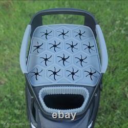 15-Way Premium T-Lock Golf Cart Bag with Handles & Rain Hood (Gray/Black/White)