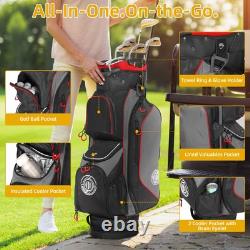 15 Way Top Golf Cart Bag Lightweight Club Cart Bags with Full-length Dividers