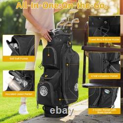 15 Way Top Golf Cart Bag Lightweight Club Cart Bags with Full-length Dividers