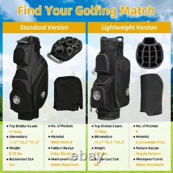 15 Way Top Golf Cart Bag Lightweight Club Cart Bags with Full-length Dividers