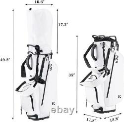 1X KVV Lightweight Golf Stand Bag with 7 Way Full-Length Dividers, 5 Pockets