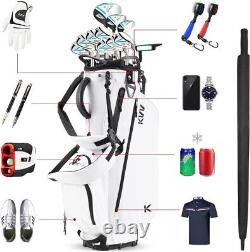 1X KVV Lightweight Golf Stand Bag with 7 Way Full-Length Dividers, 5 Pockets