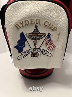 2002 USA Ryder Cup Golf Bag The Belfry Red White Blue Cart Bag Rain Hood NICE