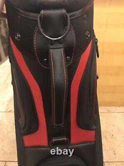 2019 Titleist Midsize Black Golf Tour Staff Cart Bag, 6-Way, Hood & strap, 9.5/10