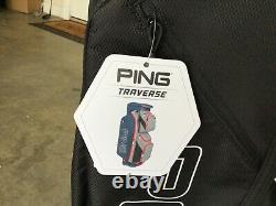 2020 New Ping Traverse Solid Black Lightweight Canvas Cart Golf Bag Free ship