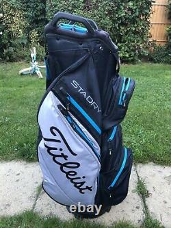 2020 Titleist StaDry 14 Waterproof Golf Cart Bag, Rainhood & Strap, 1 broken zip