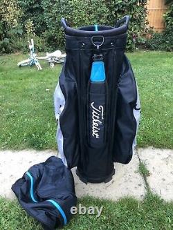 2020 Titleist StaDry 14 Waterproof Golf Cart Bag, Rainhood & Strap, 1 broken zip