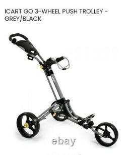 2020 iCart Go-3 Wheel Push Trolley Grey/Black