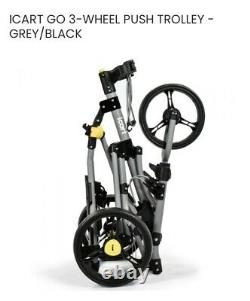 2020 iCart Go-3 Wheel Push Trolley Grey/Black
