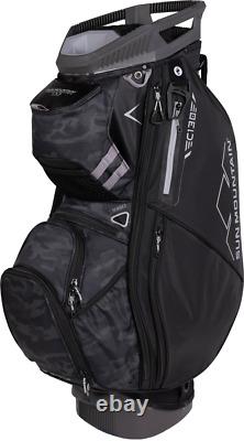 2023 Sun Mountain C-130 Cart Bag with 14 Way Full Length Dividers Black Camo