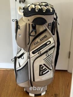 2024 T-Lock Golf Cart Bag with 14 Way Organizer Divider Top Premium Cart Bag EUC