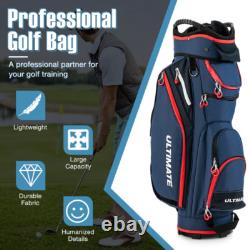 9.5 Inch Golf Cart Bag with 14 Way Dividers Top Organizer