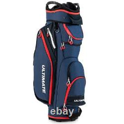 9.5 Inch Golf Cart Bag with 14 Way Dividers Top Organizer-Navy Color Navy