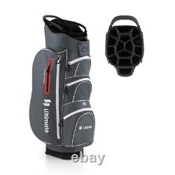 9.5 Lightweight Portable Golf Cart Bag with 15 Way Top Divider 7 Zippered Pocket