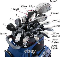 ASK ECHO 2024 T-Lock Golf Cart Bag with 14 Way Organizer Divider Top, Premium Ca