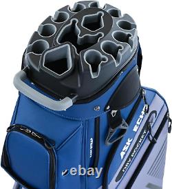 ASK ECHO 2024 T-Lock Golf Cart Bag with 14 Way Organizer Divider Top, Premium Ca