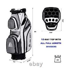 ASK ECHO Premium Golf Cart Bag with 14 Way Full Length Dividers Plus Putter T