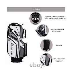 ASK ECHO Premium Golf Cart Bag with 14 Way Full Length Dividers Plus Putter T
